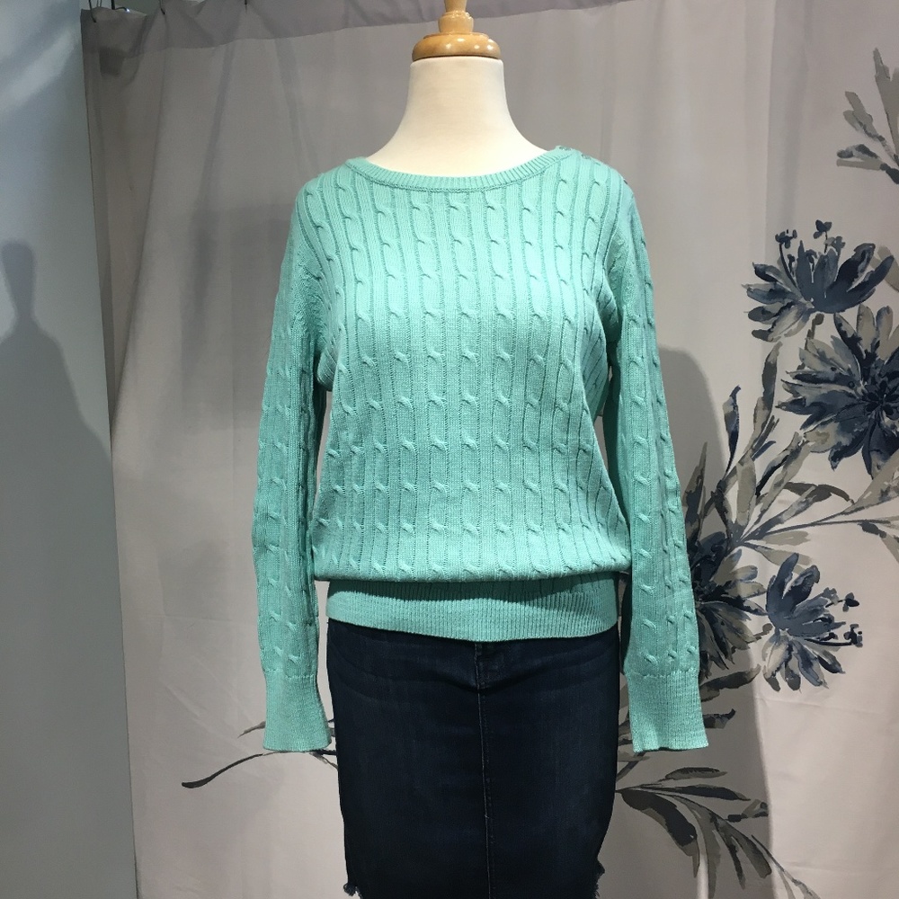 Crew Cable Knit Sweater Size Medium